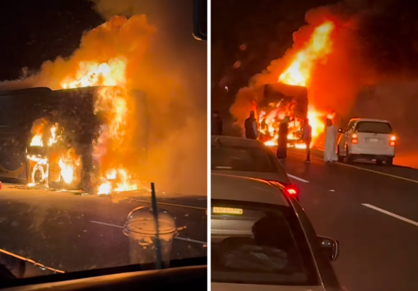 Bus Pengangkut Jemaah Umrah WNI Terbakar di Rute menuju Madinah