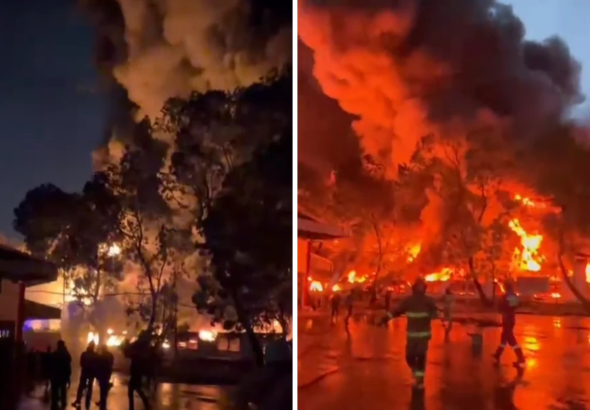 Kebakaran Besar Melanda Pabrik Plastik di Gunung Putri, Api Sulit Dipadamkan