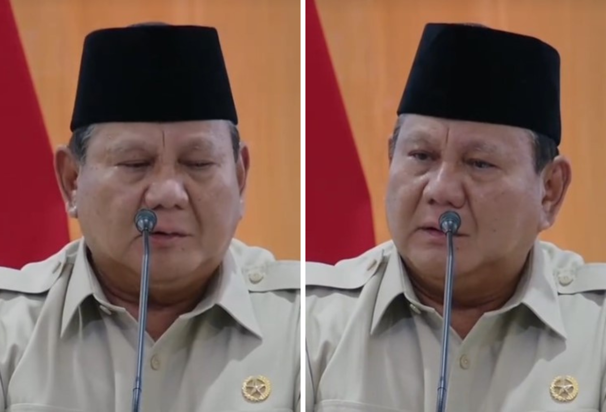 Prabowo Menangis Haru saat Apresiasi Bantuan RI untuk Gaza dari Baznas