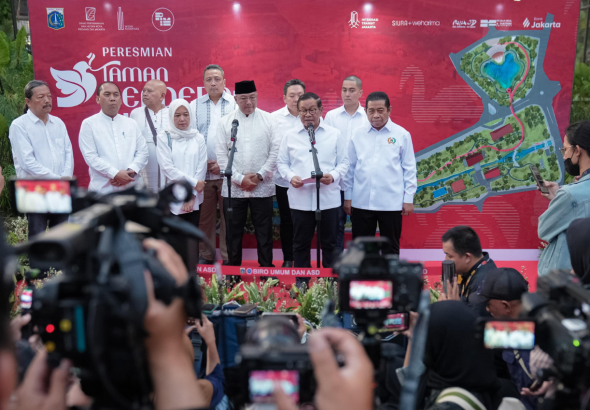 Pramono Anung Resmikan Taman Bendera Pusaka, Rano Karno hingga Megawati Hadir