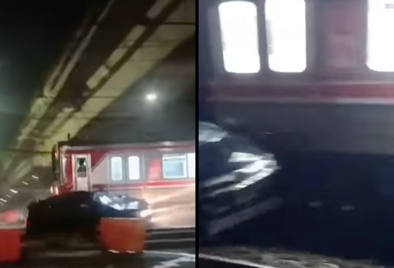 Mobil di Bogor Ditabrak Kereta usai Menerobos Perlintasan, Sopir Melarikan Diri
