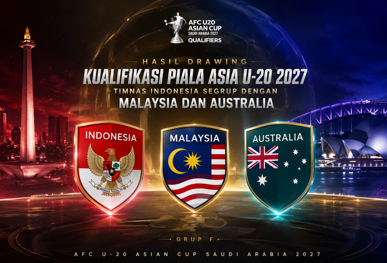 Hasil Drawing Kualifikasi Piala Asia U-20 2027 Indonesia Satu Grup dengan Juara Bertahan Australia